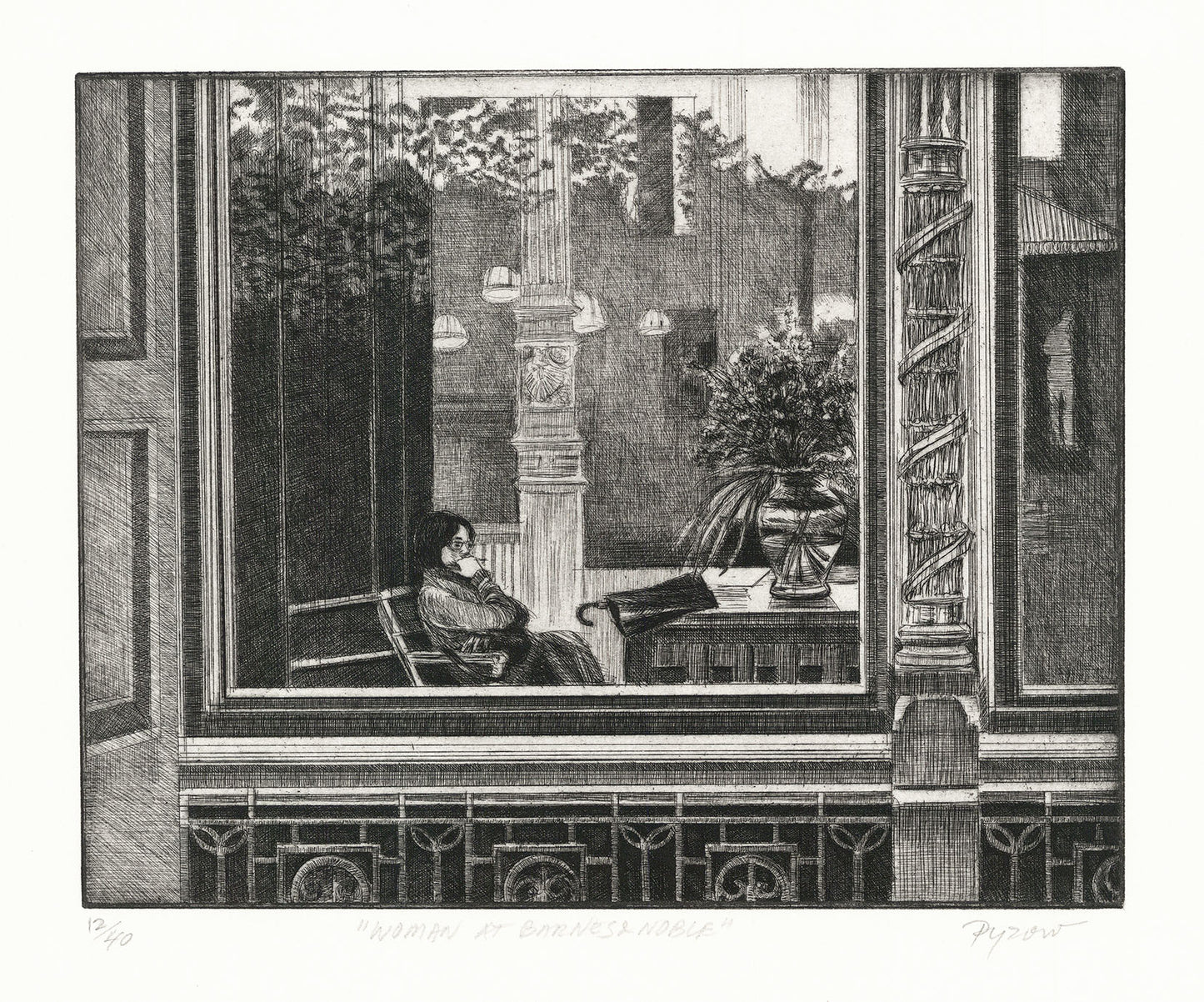 Woman at Barnes & Noble.