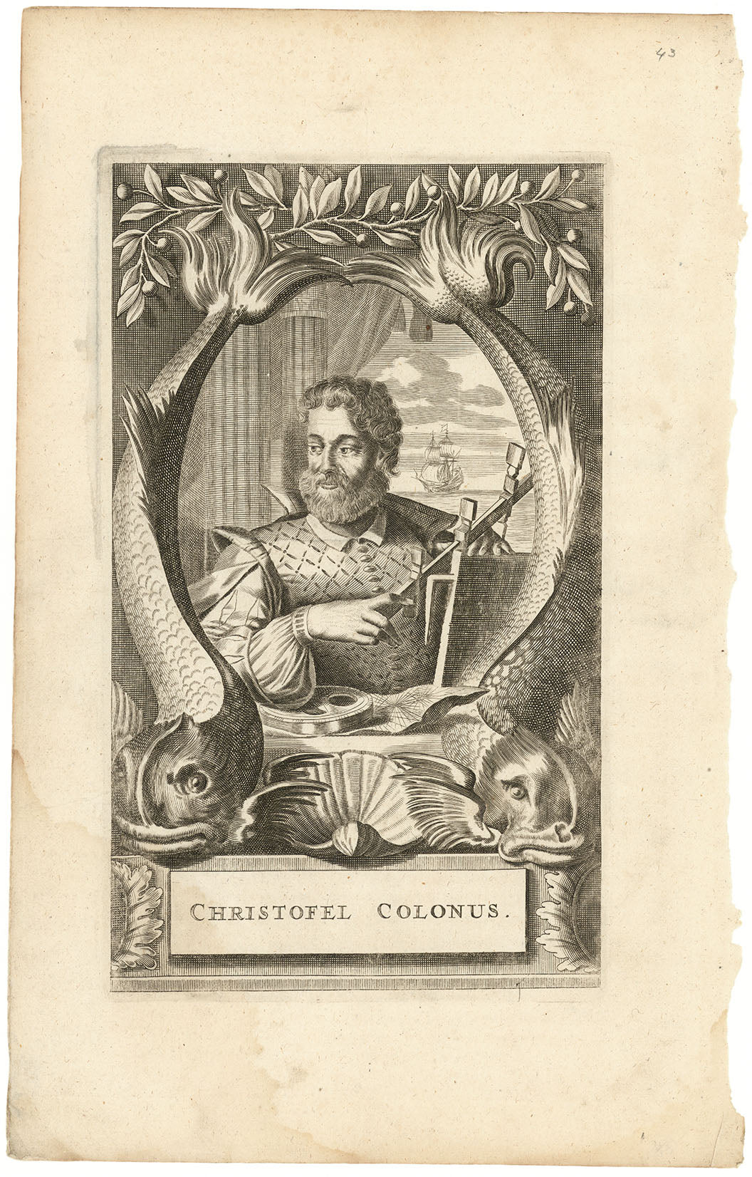 Christofel Colonus. (Christopher Columbus).