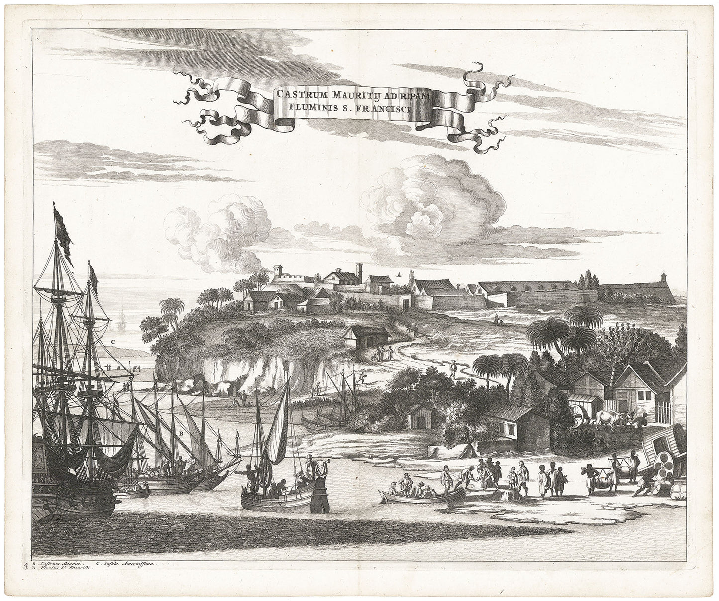 Castrum Mauritij Adripam Fluminis S. Francisci.