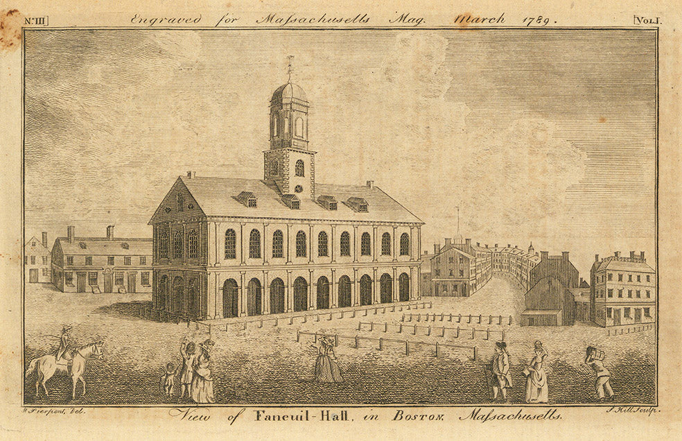 View of Faneuil-Hall, in Boston, Massachusetts.