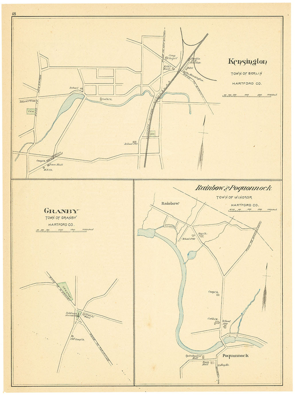 Kensington, Granby, Rainbow and Poquonnock