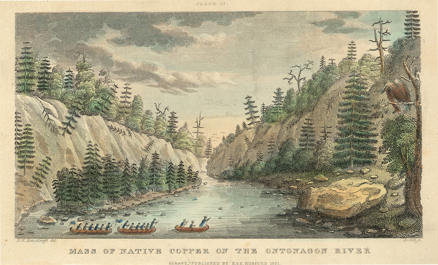 Mass of Native Copper on the Ontonagon River.