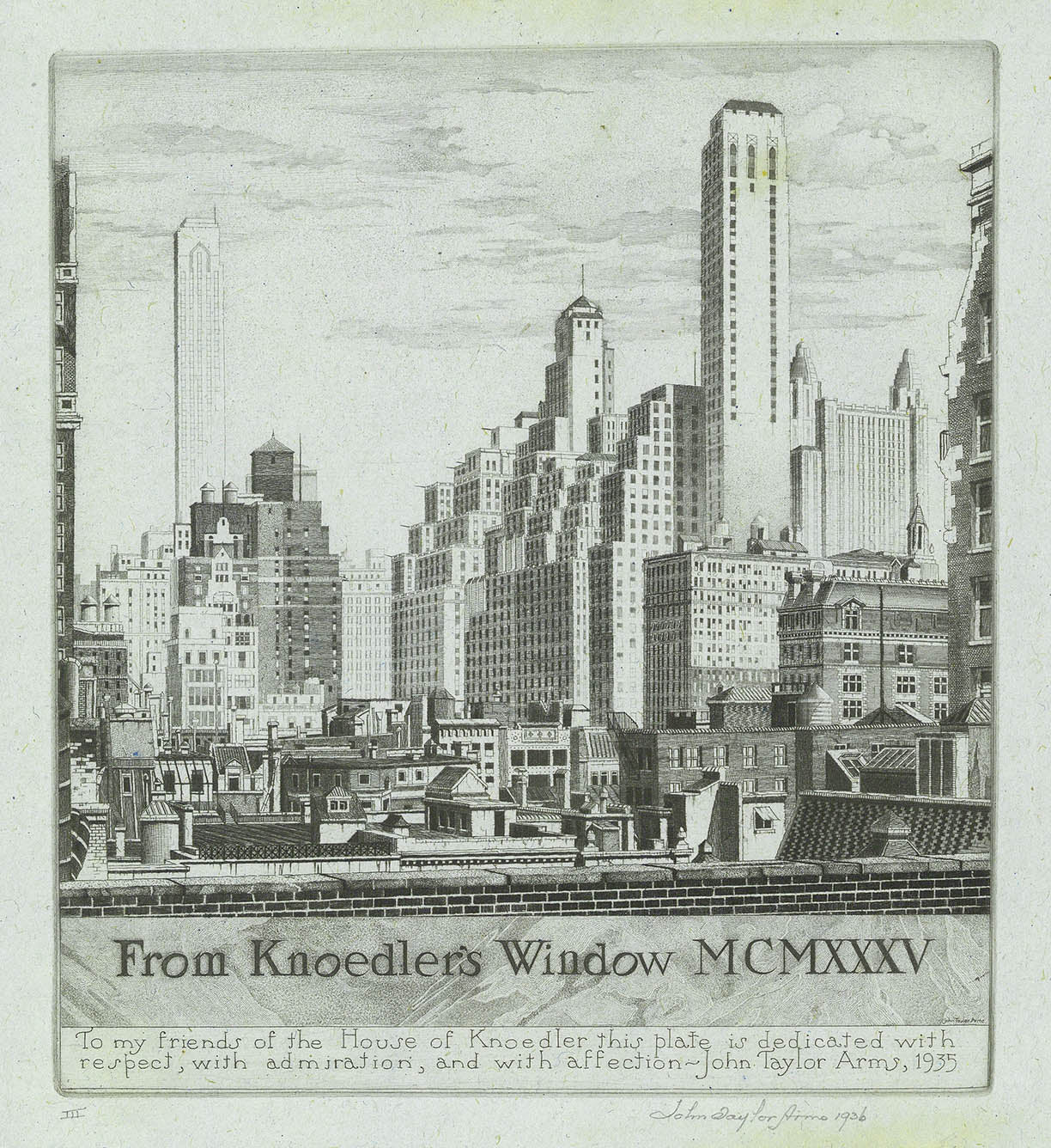 From Knoedler's Window MCMXXXV.