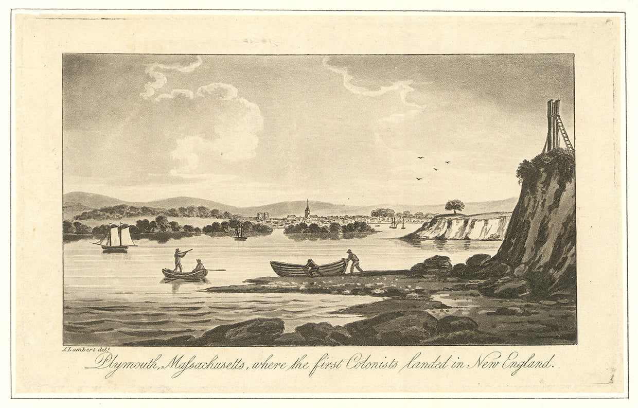 Plymouth, Massachusetts, where the First Colonists Landed in New England.