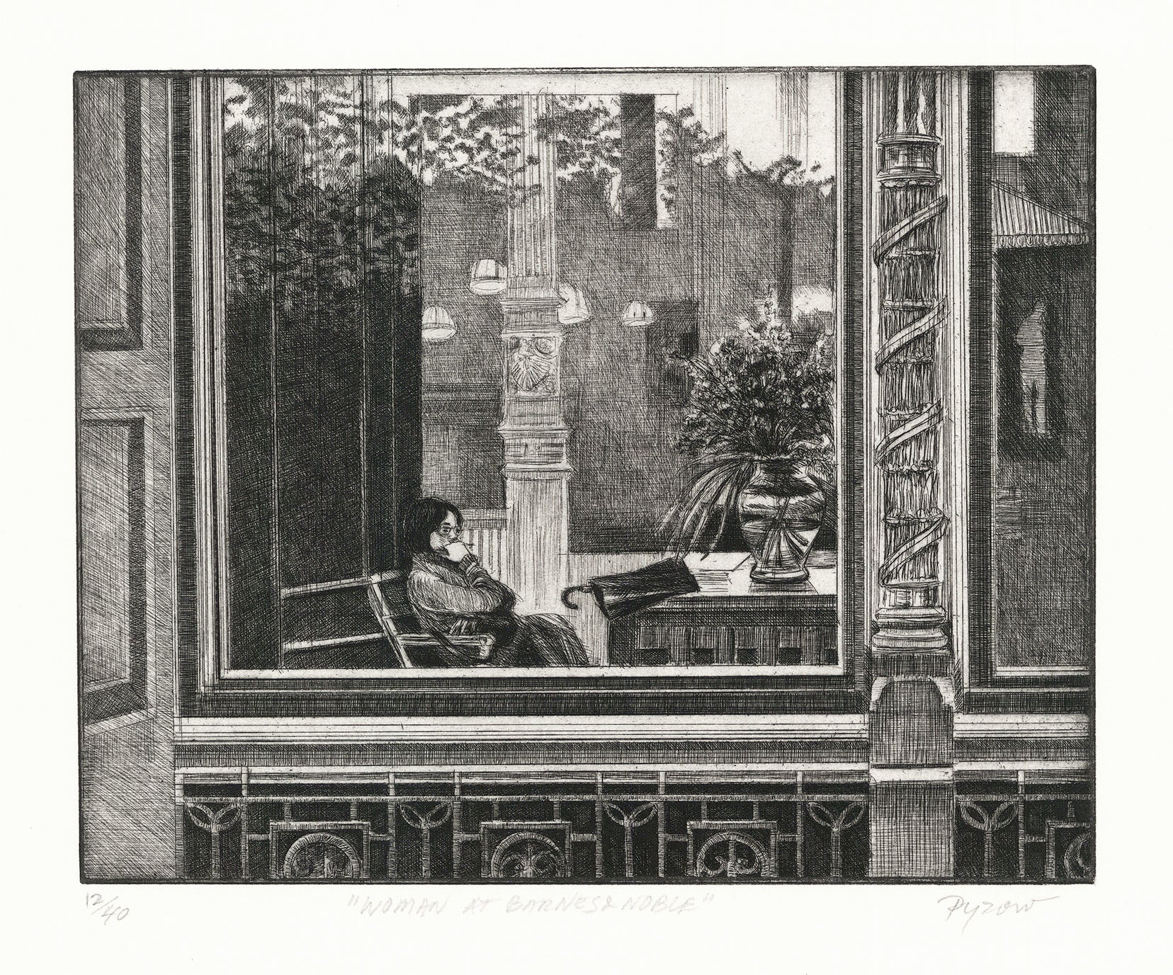 Woman at Barnes & Noble.