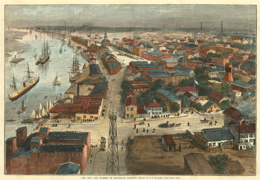 The City and Harbor of Savannah, Georgia.