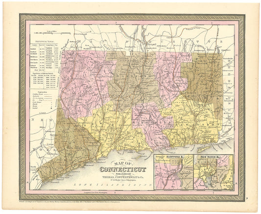 Map of Connecticut.