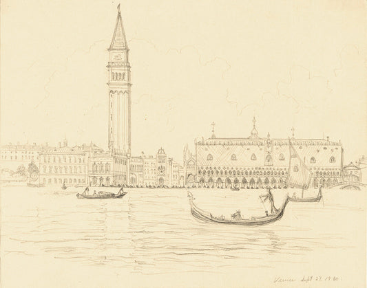 San Marco Campanile, Venice. Sept, 27, 1930. (The Grand Canal).