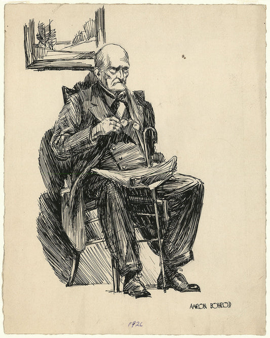 Untitled.  (Portrait of a man in a chair).