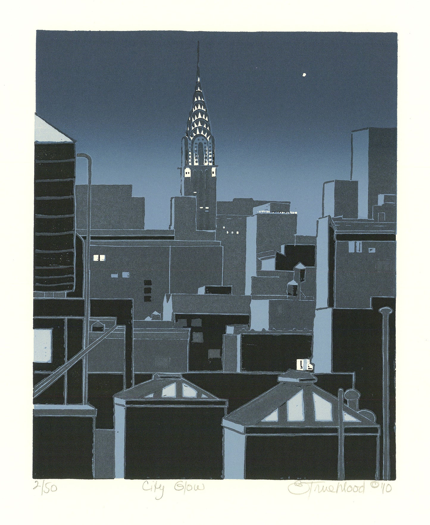 City Glow.  (Chrysler Building).