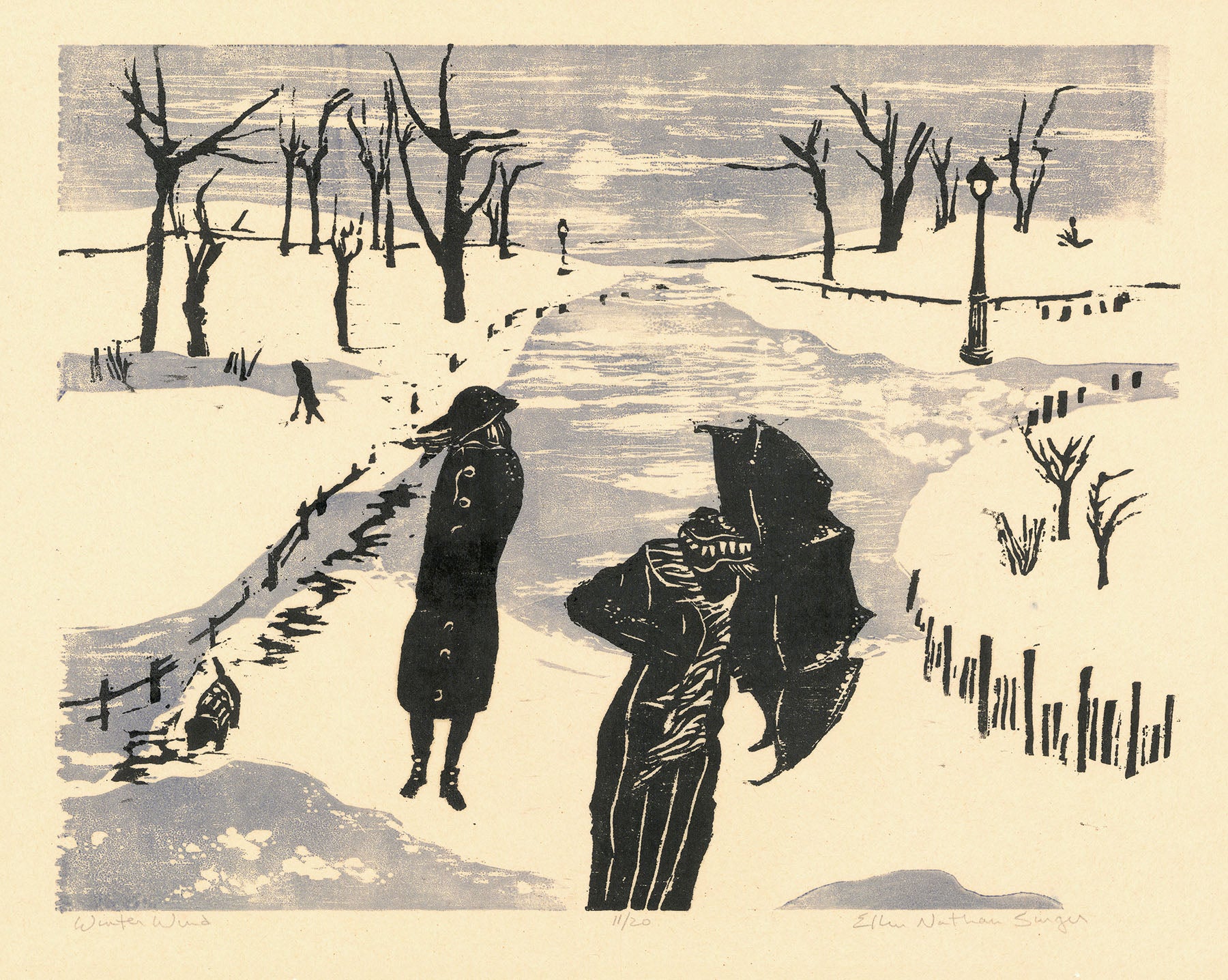 Winter Wind.  [Riverside Park, New York.]