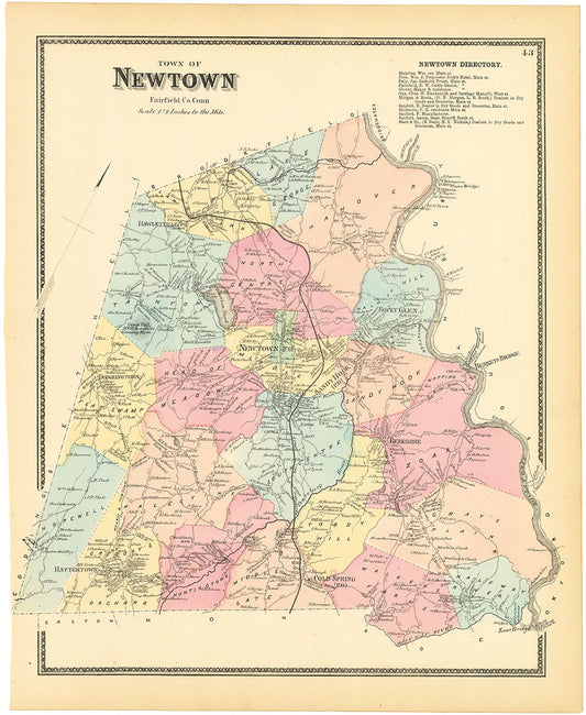 Town of Newtown, Fairfield Co. Conn.