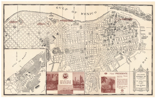 Hotel Presidente Monumental map of the City of Hanana & Suburbs.