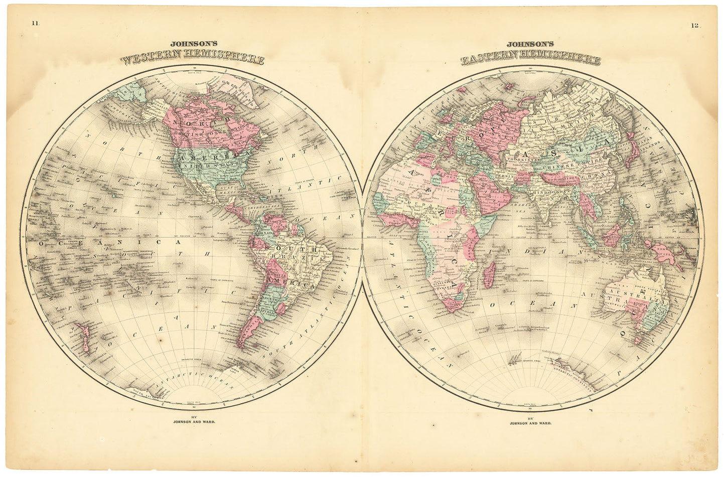 Johnson's Western Hemisphere - Eastern Hemisphere.